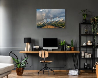 Timpanogos Mountain Sunset Print, Utah Landscape Wall Art