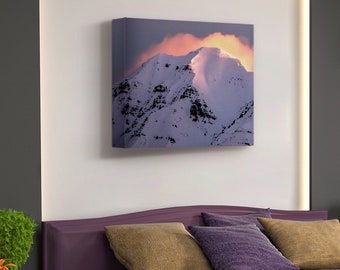 Timpanogos Mountain Sunrise Print, Utah Landscape Wall Art