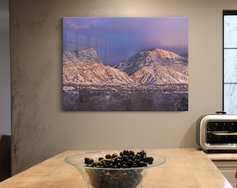 Wasatch Mountain Sunset Canvas Print, Provo Utah Landscape