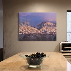 Provo Utah Mountains Photography Print, Mountain Sunset Landscape Wall Art, Provo Utah Canvas Art Print, Wasatch Mountains Canvas Print
