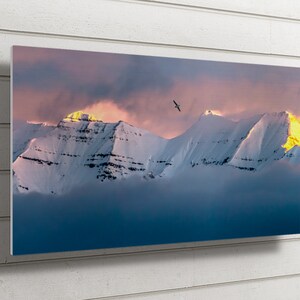 Utah landscape photograph of Mount Timpanogos in the Wasatch Mountains range on a beautiful metal print.