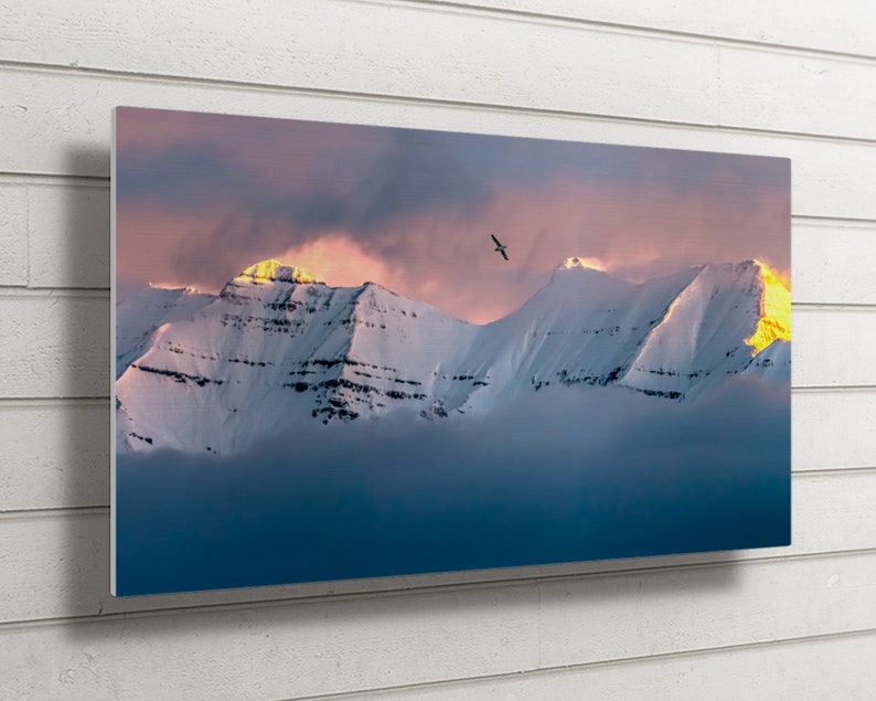Utah landscape photograph of Mount Timpanogos in the Wasatch Mountains range on a beautiful metal print.