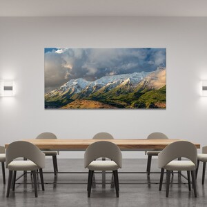Sunset Photography Panoramic Print, Mountain Photography Panoramic Wall Art, Panoramic Landscape Art, Panoramic Canvas Art, Large Wall Art