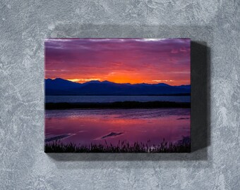 Lake Sunset Art Print, Sunset Photography Wall Art, Sunset Wall Art, Lake Photography, Purple Wall Art, Mothers Day Gift For Her