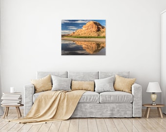 Moab Red Rock Reflection, Utah Desert Photography, Colorado River Wall Art