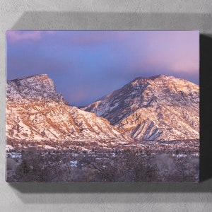 Provo Utah Mountains Photography Print, Mountain Sunset Landscape Wall Art, Provo Utah Canvas Art Print, Wasatch Mountains Canvas Print