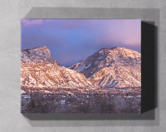 Wasatch Mountains Sunset, Provo Utah, Landscape Photography Print