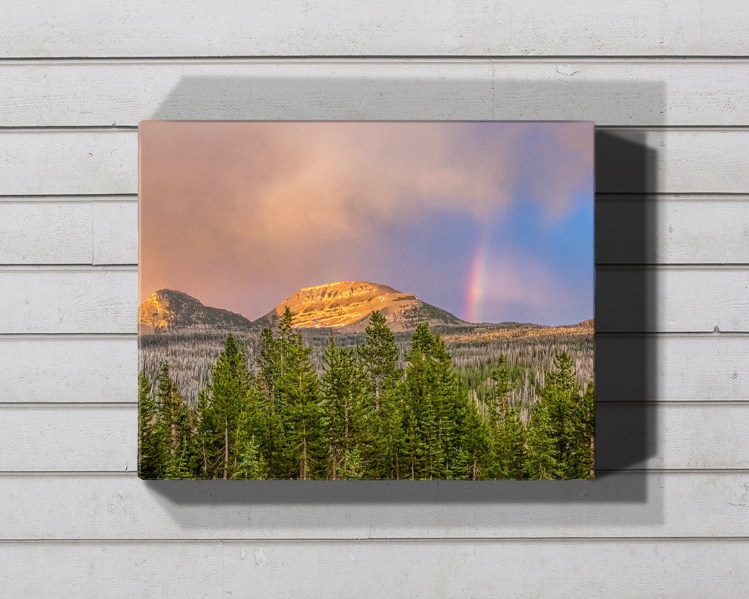 Uinta Mountains Canvas Art, Rainbow Photography Canvas Wall Art, Canvas