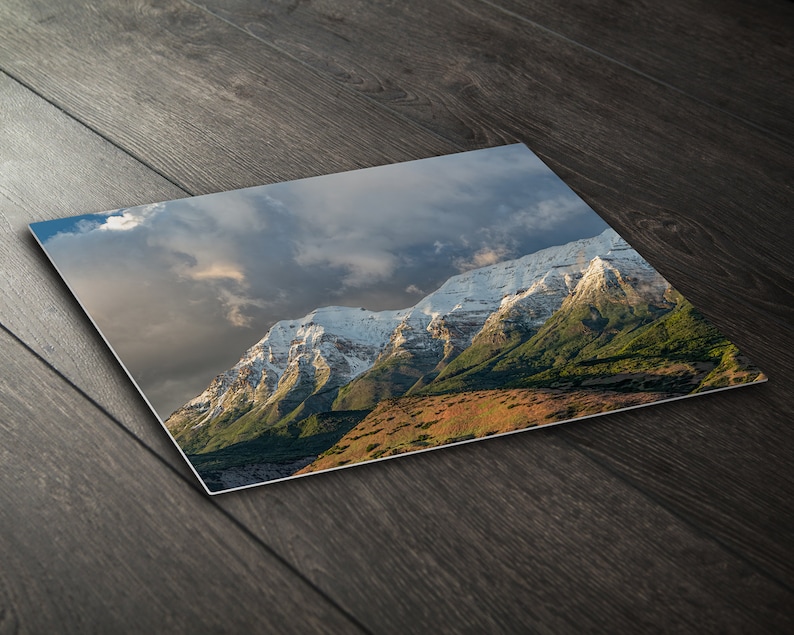 Metal print of utah mountain art.