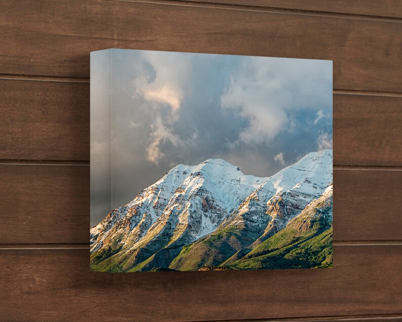 Utah mountain art print of Mount Timpanogos.