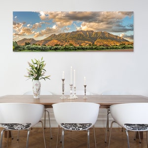Sunset Photography Panoramic Print, Mountain Photography Panoramic Wall Art, Panoramic Landscape Art, Panoramic Canvas Art, Large Wall Art