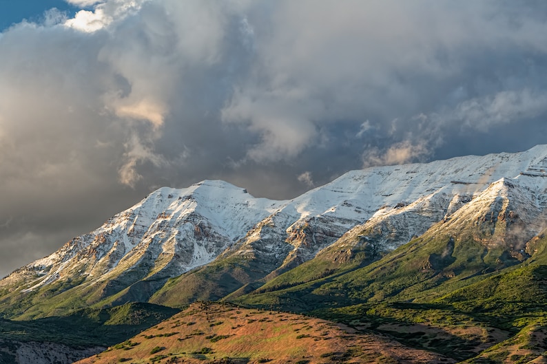 Utah landscape photography of a Mount Timpanogos sunset.