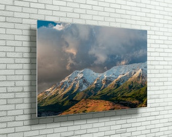 Timpanogos Mountain Sunset Art Print, Utah Landscape Wall Decor