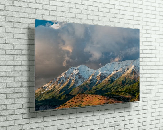 Timpanogos Mountain Sunset Art Print, Utah Landscape Wall Decor