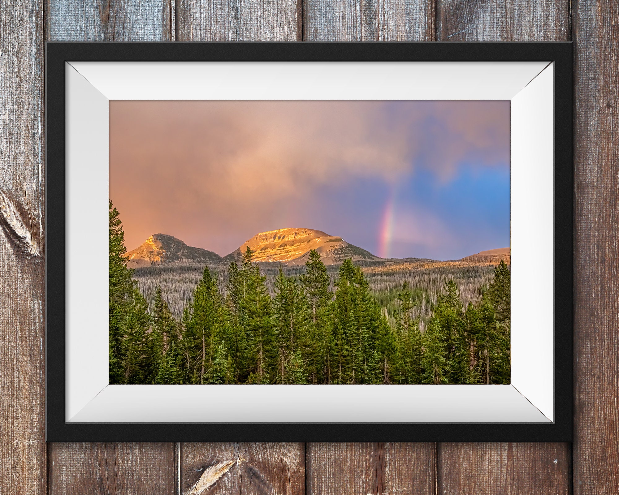Uinta Mountains Canvas Art, Rainbow Photography Canvas Wall Art, Canvas
