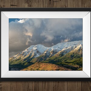 Framed wall art print of Mount Timpanogos.