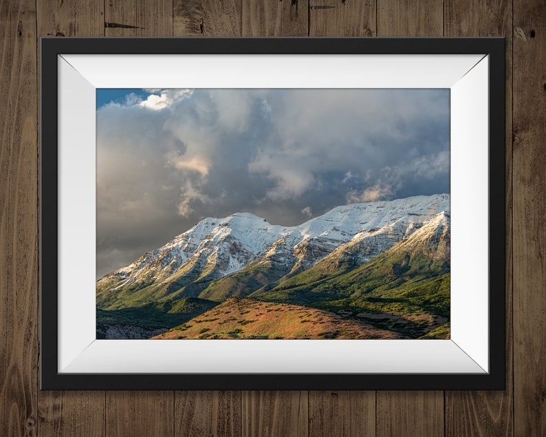 Framed wall art print of Mount Timpanogos.