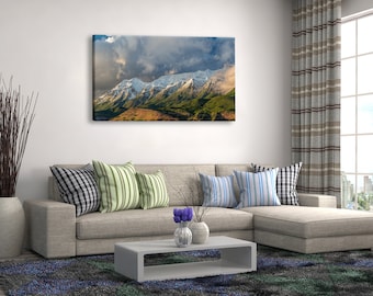 Timpanogos Mountain Sunset Print, Utah Panoramic Wall Art