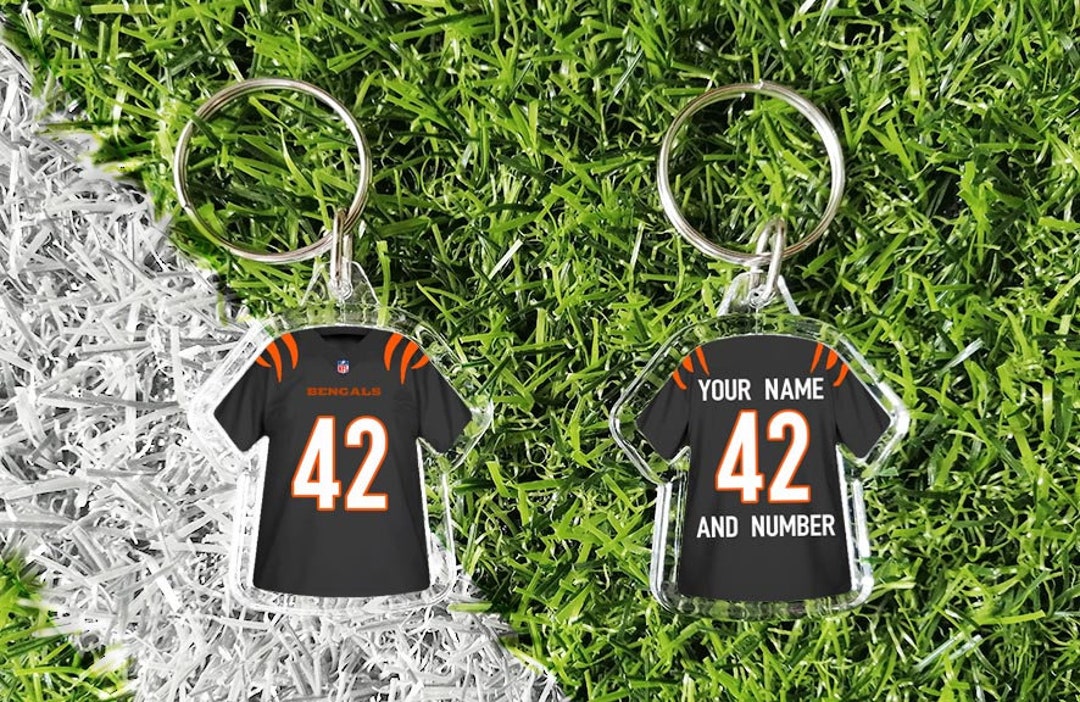 Cincinnati Bengals Keyring / Keychain. Fully Personalised With Name and