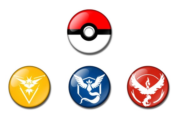Pin Button Badge Ø38mm Pokemon GO Team Logo Instinct 