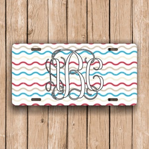 Patriotic Waves License Plate