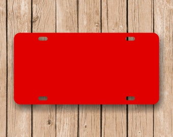 Custom "RED" License Plate, Car Tag, Personalized Car Tag, Custom Front Plate, Monogram License, Personalized License Plate