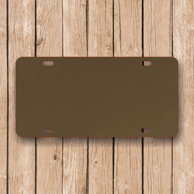 Custom Mirror bronze License Plate Car Tag Etsy