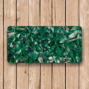Emerald Crystal Mineral Acrylic License Plate