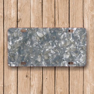 Silver-Grey Crystal Mineral Acrylic License Plate