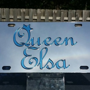 Custom Mirror "SILVER" License Plate, Car Tag, Personalized Car Tag, Custom Front Plate, Monogram License, Personalized License Plate