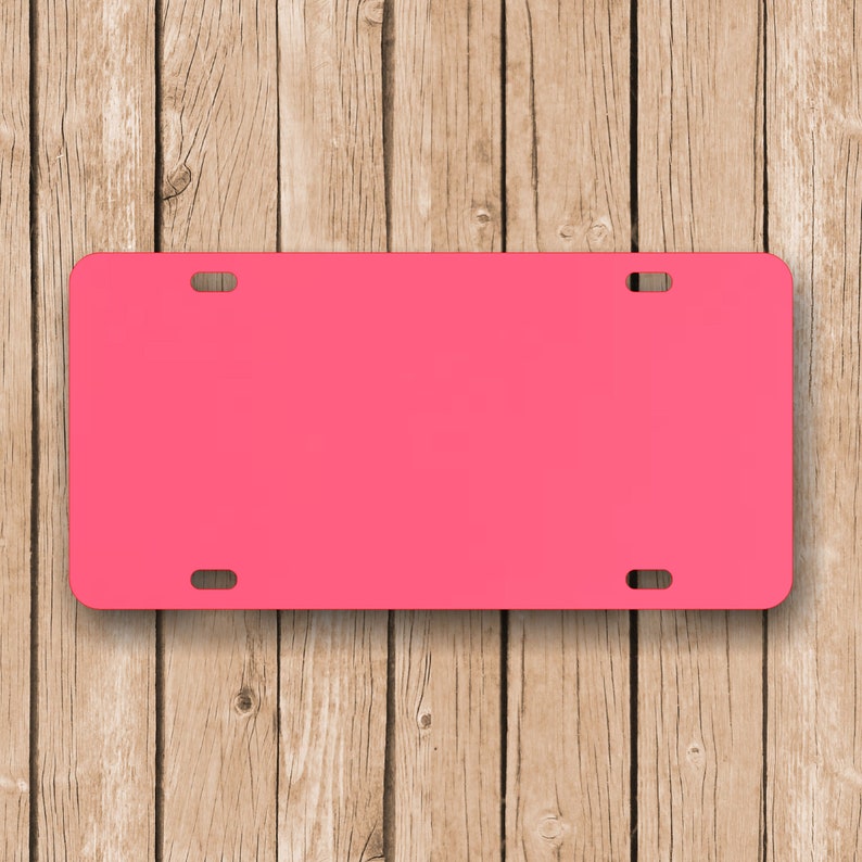 Custom pink License Plate Car Tag Personalized Etsy
