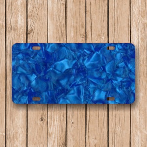 Sapphire Crystal Mineral Acrylic License Plate