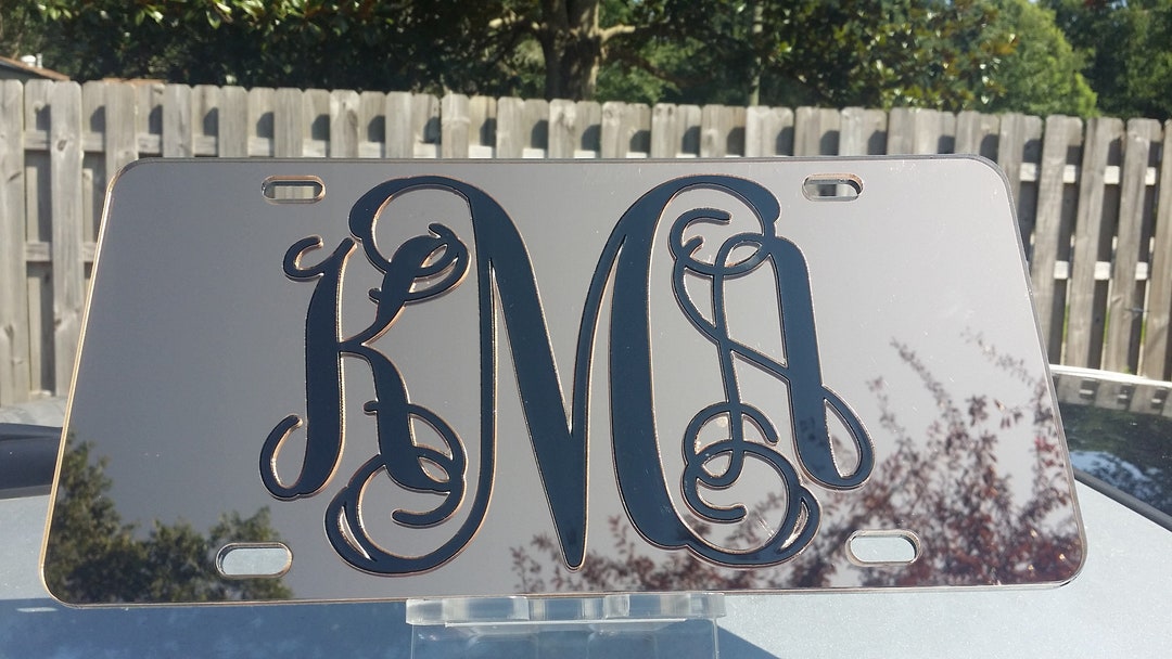 Custom Mirror bronze License Plate, Car Tag, Personalized Car Tag, Custom Front Plate, Monogram