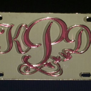 Custom Mirror License Plate, Car Tag, Personalized Car Tag, Custom Front Plate, Monogram License, Personalized License Plate, Bling Car Tag image 1