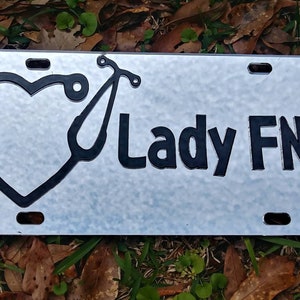 Nurse License Plate, Stethoscope License Plate, Medical License Plate, Custom Mirror Vanity Plate, Mirror License Plate, Nurse Front Car Tag