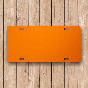 Custom Mirror "ORANGE" License Plate, Car Tag, Personalized Car Tag, Custom Front Plate, Monogram License, Personalized License Plate