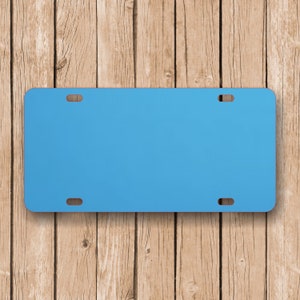 Custom Mirror &quot;LIGHT BLUE&quot; License Plate, Car Tag, Personalized Car Tag, Custom Front Plate, Monogram License, Personalized License Plate