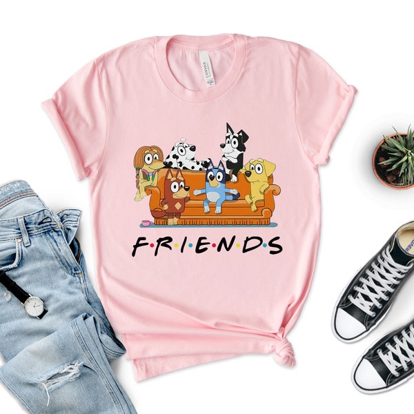 Bluey Friends Shirt, Bluey Friends Shirt, Friends of Bluey Shirt, Bluey Shirt Kids, Custom Bluey Family Birthday Shirt, Bluey Friends Shirt