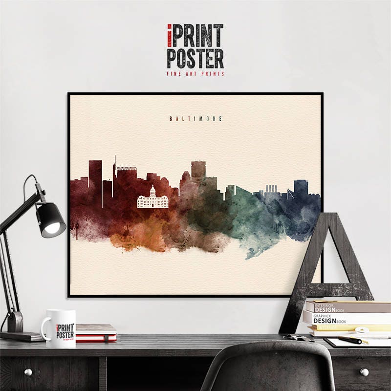 Baltimore art print Baltimore poster Baltimore wall art