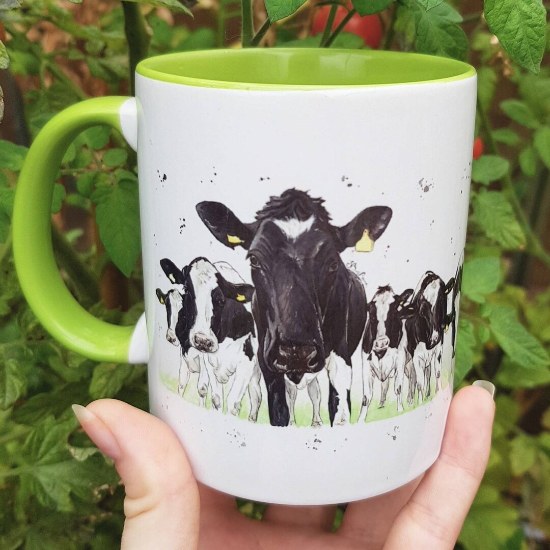 Watercolour Cow Mug, Farmhouse Decor, Country Kitchen, Cow Gifts, Farm ...