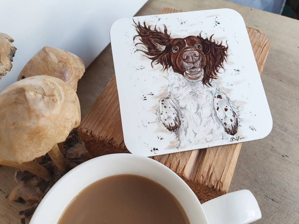 Set of 4 Springer Spaniel Coasters