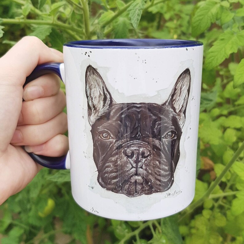 Aquarell Französisch Bulldogge Becher Hund Kaffeebecher Etsy