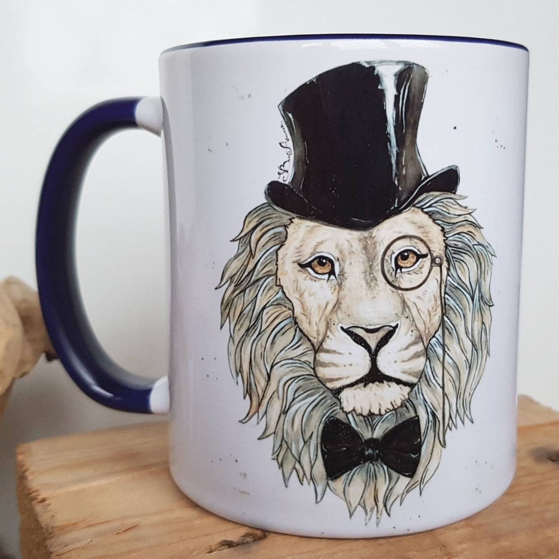 Lion Coffee Mug Mugs for Him Funny Animal Mug Cute Animal Etsy