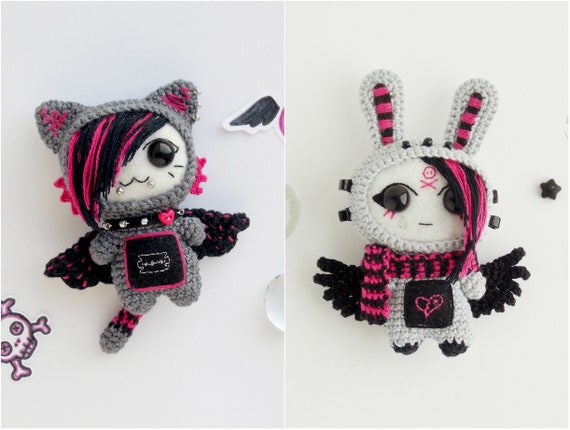 emo bunny plush