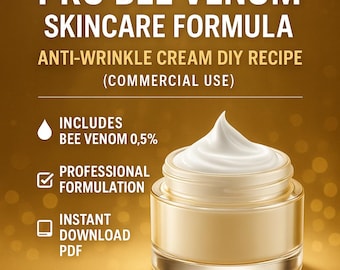 Bee Venom Cream Formula – Professional Anti-Wrinkle Skincare (Digital Download, Commercial Use)