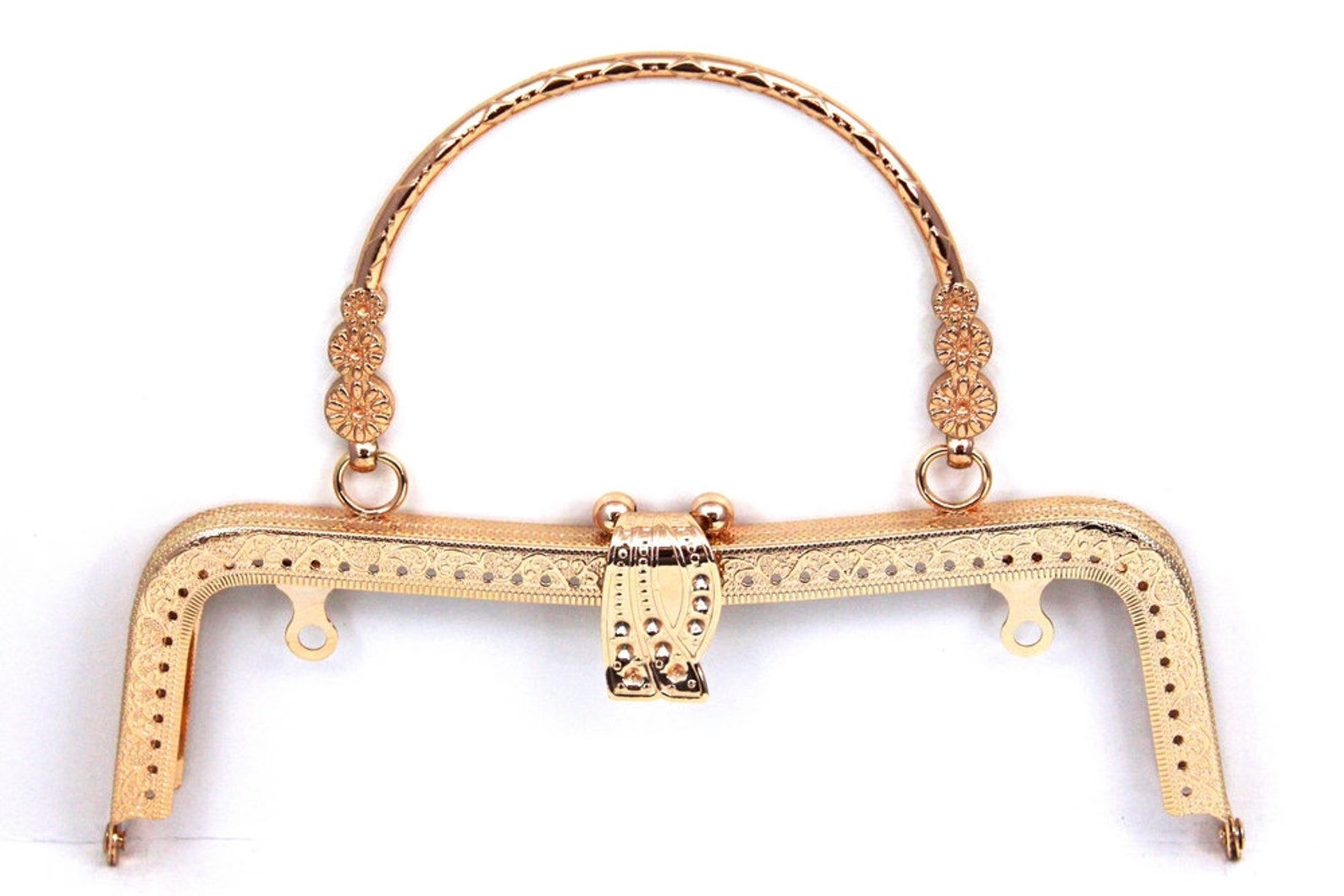 20 cm Vintage Metal Purse Frame Handle With Kiss Clasp and Etsy