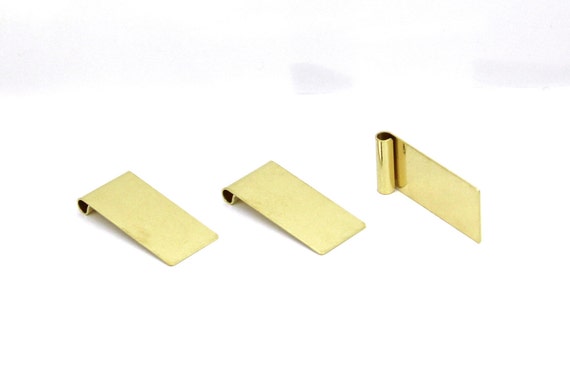 0.8 x 10 x 25 mm 2 Hole Raw Brass Rectangle Blanks Findings