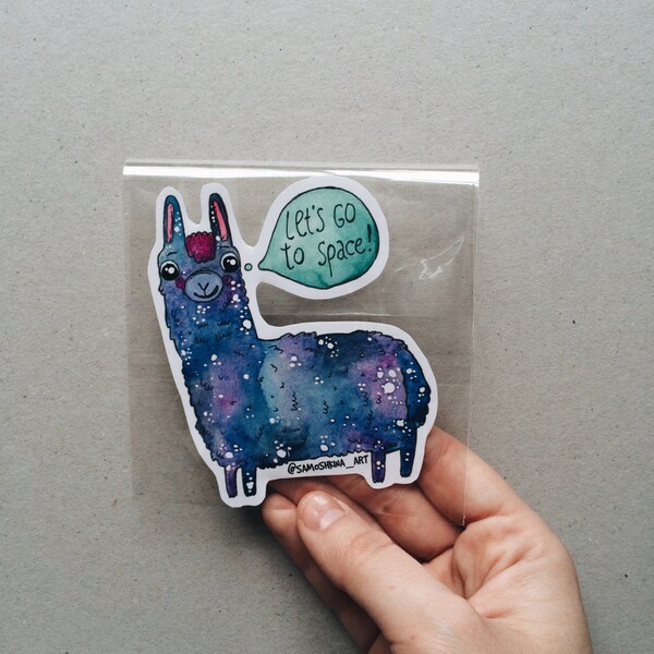 Etiqueta engomada de la Lama