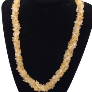 Gemstone chip Necklace, Peridot and Citrine Torsade Necklace