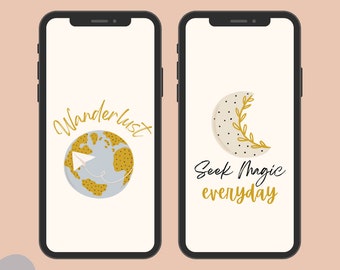 Aesthetic iPhone Wallpaper, Slow Living Phone Backgrounds (Digital Download)
